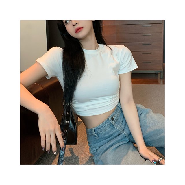 Camiseta ajustada para mujer,Camisa de manga corta para mujer Camisa de manga corta para mujer Top de verano para mujer Eleva tu experiencia