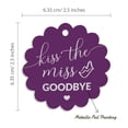 thumbnail image 6 of Inkdotpot Pack Of 50 Kiss The Miss Goodbye Bridal Shower Favor Paper Tags Craft Real Silver Foil Hang Tags, 6 of 6