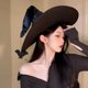 thumbnail image 4 of Sombrero de bruja fruncido grande para mujer, sombrero de bruja en ángulo, sombrero de mago, accesorio de disfraz Popular, 4 of 4