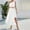 White, variant on Idoravan Women Sets Clothing Women Casual Two Pieces Solid Slit Swing Dress and Sloping Shoulders Bow Sleeveless Tops Set Suits