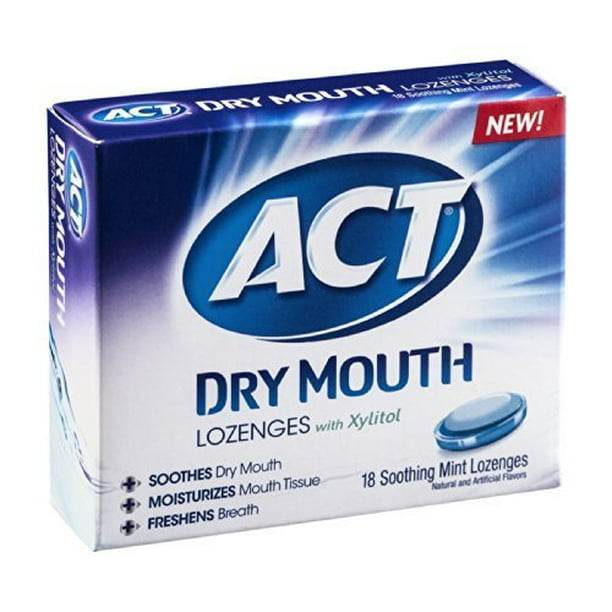 Act Dry Mouth Lozenges with Xylitol Soothing Mint