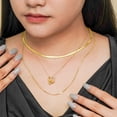 thumbnail image 5 of Juego de Collar con Capas de 3 Pzas JeenMata con Dijes de Corazón Chapado en Oro Amarillo, 5 of 5