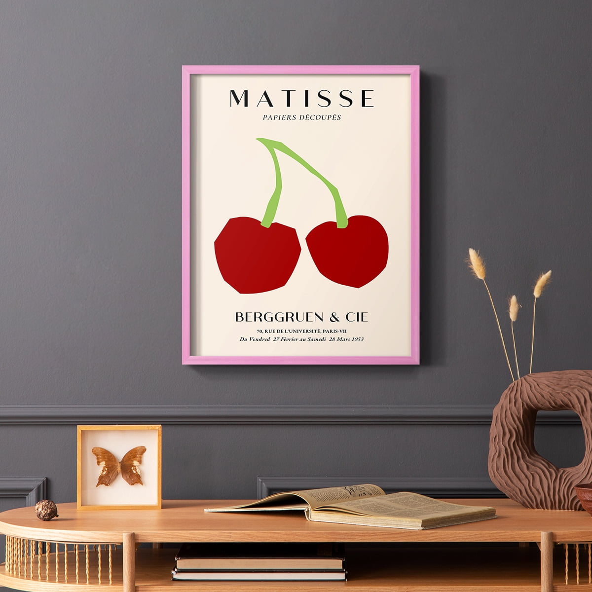 Matisse CLI Framed Print in Pink Solid Wood 8 x 10 Framed Print