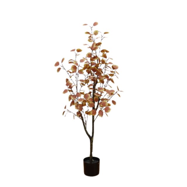 Ourlova Artificial Fall Eucalyptus Tree, Tree Fake Plant In Pot, Realistic Fall Leaf Autumn Leaves Decorations For Indoor Outdoor Home Floral Arrangement Thanksgiving Decor