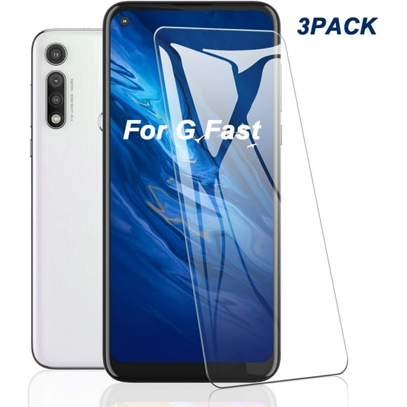 SCL Protecteur d'Écran Compatible avec Moto G Fast, 9h Verre Trempé[3 Pack], 2.5d Arrondi