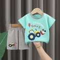 thumbnail image 3 of NOLDARES Toddler Baby Boy Clothes Summer Outfits Boys Summer Outfits Waffle Knit Boys Polo Shirt Casual Shorts Set Solid Kids Clothes(A15-Grey,3-4 Years), 3 of 3