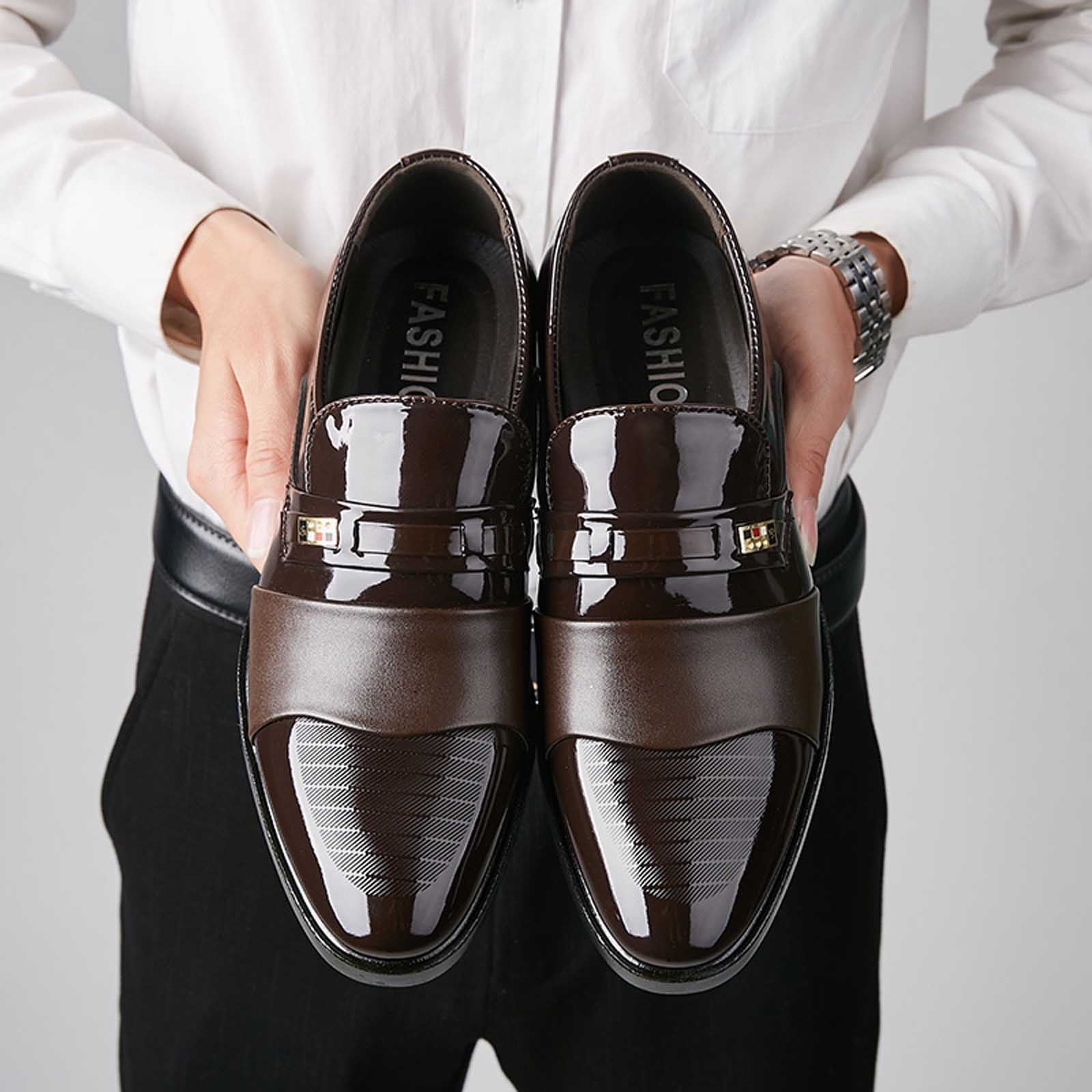 Chaussures Homme à Paillettes - Cuir Avec Talon - Chaussures De Costume/Mariage Oxford - Antidérapantes - 8