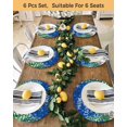 thumbnail image 4 of 15 Inch Round Placemats Set of 6, Blue Christmas Non Slip Heat Insulation PP Table Mats, Xmas Snowman Pine Trees Elk Snowflake Washable Place Mats for Kitchen Dining Party Table Decor, 4 of 7