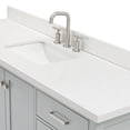 thumbnail image 5 of ARIEL 67" Grey Single Bathroom Vanity with 1.5" Edge Pure White Quartz Countertop & Backsplash, 1 Rectangular Sink, 2 Soft Closing Doors, 9 Full Extension Dovetail Drawers, Brushed Nickel, 5 of 8