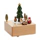 thumbnail image 1 of Adorno de caja de música navideña, caja musical de cuerda con melodía, temática navideña árbol de navidad verde, 1 of 9