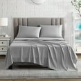 thumbnail image 2 of American Home Collection Brushed Microfiber Sheet Set, Deep Pocket Extra Soft Sheets & Pillowcases Set, 4 Pieces, King, Grey, 2 of 7