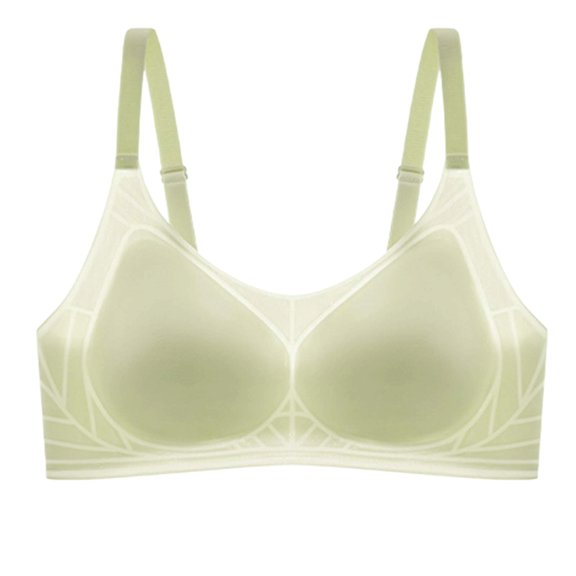 Njagoc3 Wireless Bras for Women Round Neck Seamless Fine Straps Comfortable Underwire Free Daily Bra