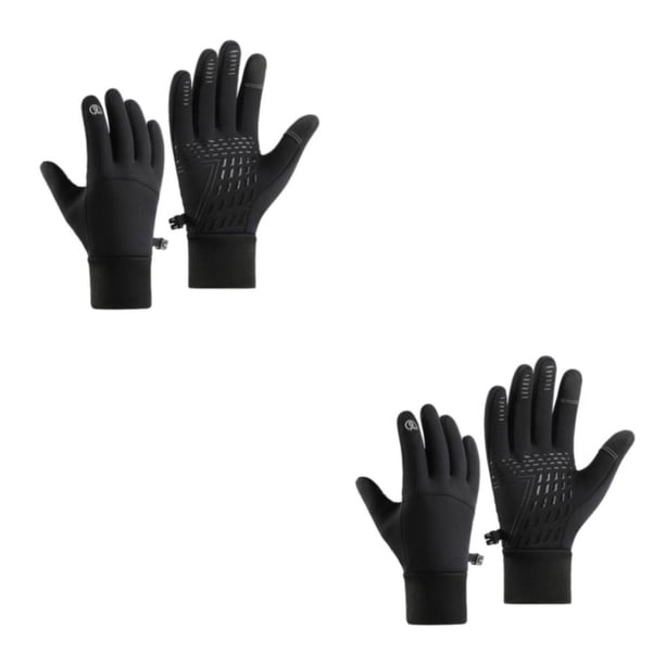 Sonducket Guantes térmicos impermeables y resistentes al viento para condiciones extremas de invierno Guantes para pantalla táctil Negro M Negro METRO 2Conjunto