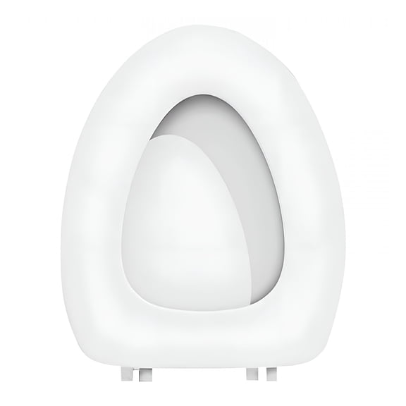 XIBUFE Elongated Padded Toilet Seat with Foam Cushion, Universal Quiet-Close Lid