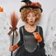 thumbnail image 4 of Halloween Witch Magician Woolen Pumpkin Witch Ghost Party Decoration Props Dance Halloween Children's Gauntlet Flying Home Role Playing, 4 of 6