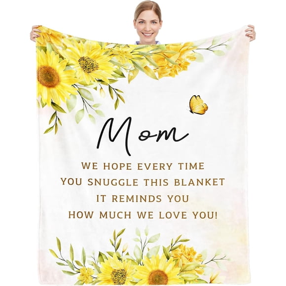 LHSHID Gift for Mom Mom Blanket Mom Mothers Birthday Gifts Gift for Mom Birthday from Son Birthday Gift for Mom from Daughter Mom Gifts for Birthday Christmas 60"x80"