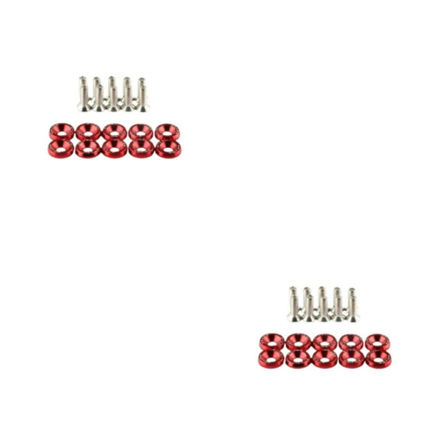 Wweixi Joints de Capot de Vis de Voiture Robustes et Durables pour des Mises à Niveau Fiables de Voiture Vis Rouge 2Set