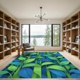 thumbnail image 2 of ODIKA 3'x5' Machine Washable Non-Slip Area Rug, Modern Green High Traffic Rug, Green, 1078704, 2 of 7