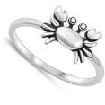 thumbnail image 4 of Crab Sea Ocean Beach Animal Zodiac Ring .925 Sterling Silver Band Jewelry Female Male Unisex Size 6, 4 of 4