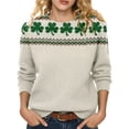 thumbnail image 6 of St Patricks Day Sweater Women Long Sleeve Crewneck Irish Oversized Pullover Plus Size Sweater, 6 of 8