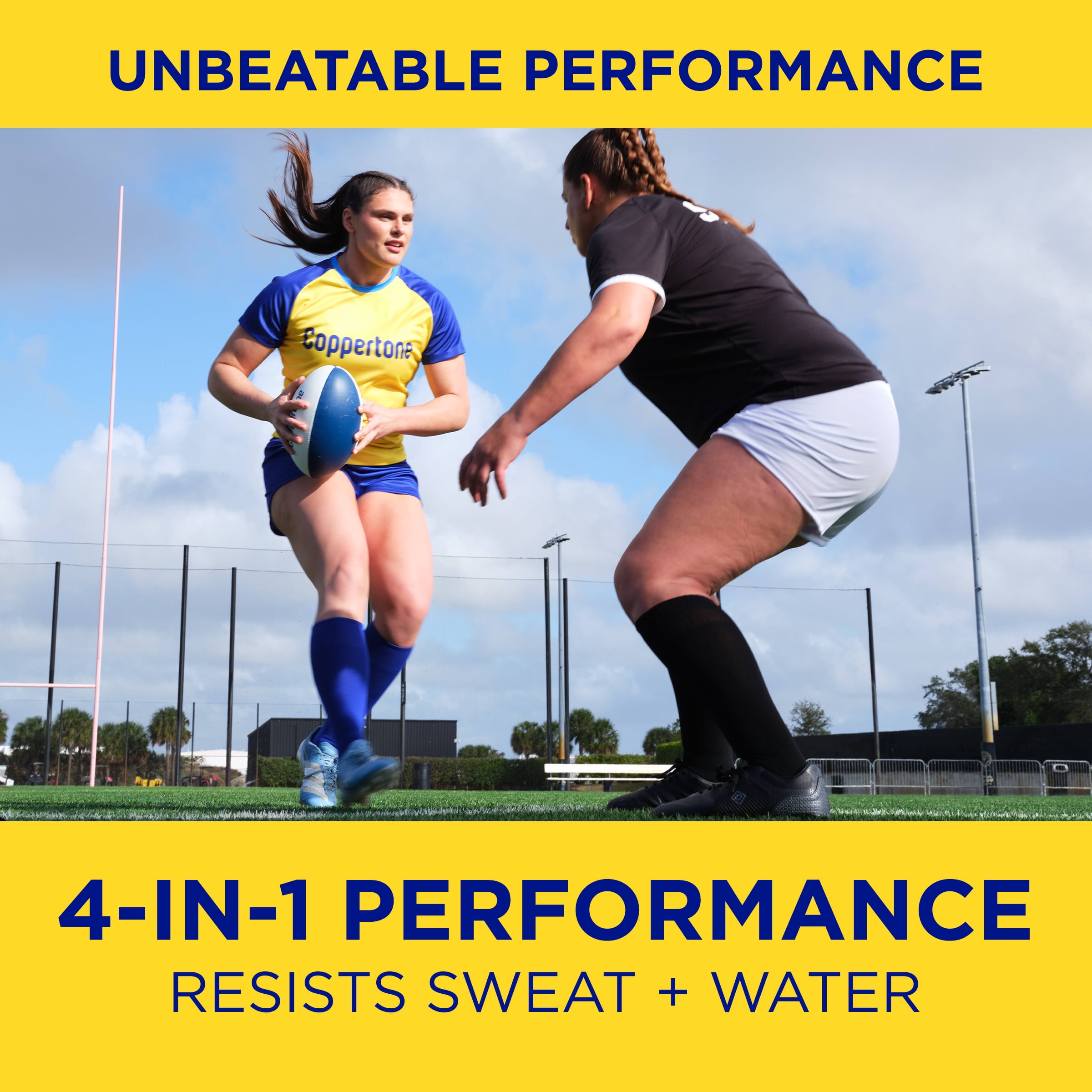 Coppertone Sport Sunscreen Lotion SPF 30, 4-in-1 Performance, Sweat and Water Resistant Face and Body Sunscreen, 259mL, 259ml