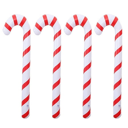 BOPORO 3pcs 34 Inch Inflatable Christmas Candy Cane for Christmas Decorations Outdoor Holiday Decorations