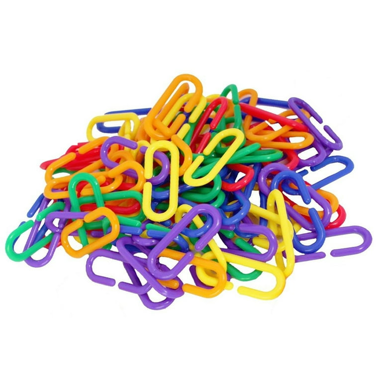 Suwimut 1000 Pieces Plastic C-Clip Hooks Chain Links, Interchangeable  Rainbow C-Links Kids Learning Toys for Classroom Preschool, Sugar Glider