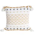 thumbnail image 1 of Fundas de almohada de algodón natural JAMW tejidas a mano decorativas con borlas lumbares para sofá Juegos de 2 piezas, 1 of 5