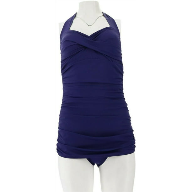 DreamShaper Miraclesuit Caitlin Halter Swimsuit A288805 - Walmart.com ...