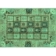 thumbnail image 1 of Ahgly Company Indoor Rectangle Abstract Turquoise Blue Modern Area Rugs, 4' x 6', 1 of 4