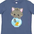 thumbnail image 4 of Inktastic Cute Cat, Little Cat, Kitty, Kitten, Fish Bowl Girls Toddler T-Shirt, 4 of 5