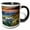 Black/White, variant on 3drose, Mountainside Along the Blue Ridge Parkway, 15oz Two-tone Black Mug