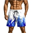 thumbnail image 3 of Ofertas en iluminación DDAPJ pyju Men's Drawstring Swim Trunks Novelty 3D Graphic Printed Beach Board Shorts Quick Dry Bathing Suits Short Pants with Pockets Blue M, 3 of 9