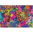 thumbnail image 4 of SKYSONIC Toiletry Mat Rainbow Leopard Pattern Print, Fluffy Plush Absorbent Bath Rugs Carpet with Non Slip Bottom for Bathroom Floor Toilet Tub and Shower, 4 of 7