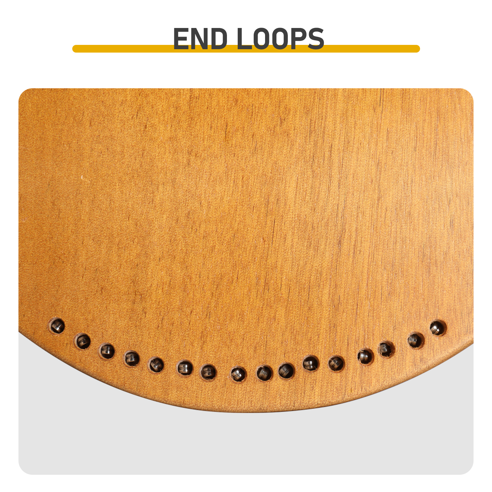 16-String Box Lyre Harp, Sapele Wood Lap Harp with Panda Motif, Steel Strings, Tuning Wrench and Padded Bag for Beginners and Kids
