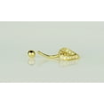thumbnail image 6 of 14K Yellow or White Real Gold CZ Dangle Heart Navel Belly Button Ring / Aretes para el Ombligo en Oro Solido Real de Corazón / Gold Body Jewelry / Womens Jewelry Piercing, 6 of 6