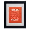 thumbnail image 3 of Trademark Fine Art "Words Worth II" Canvas Art by Megan Romo, Black Frame, 3 of 5