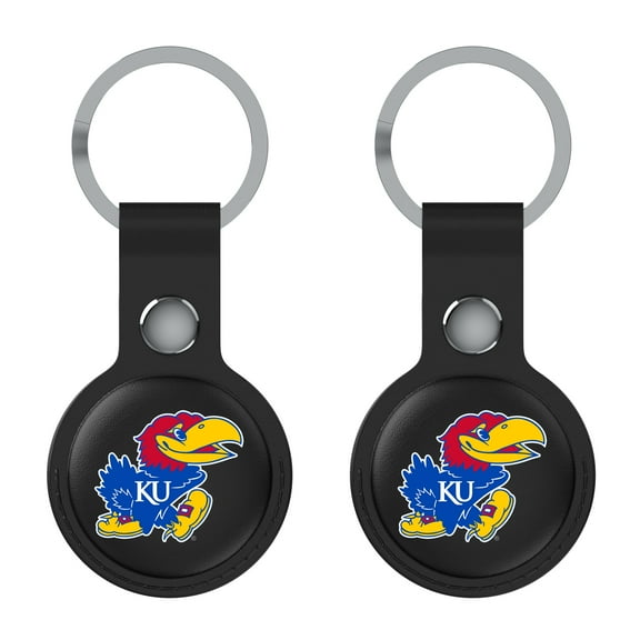 Keyscaper Black Kansas Jayhawks Two-Pack AirTag Holders