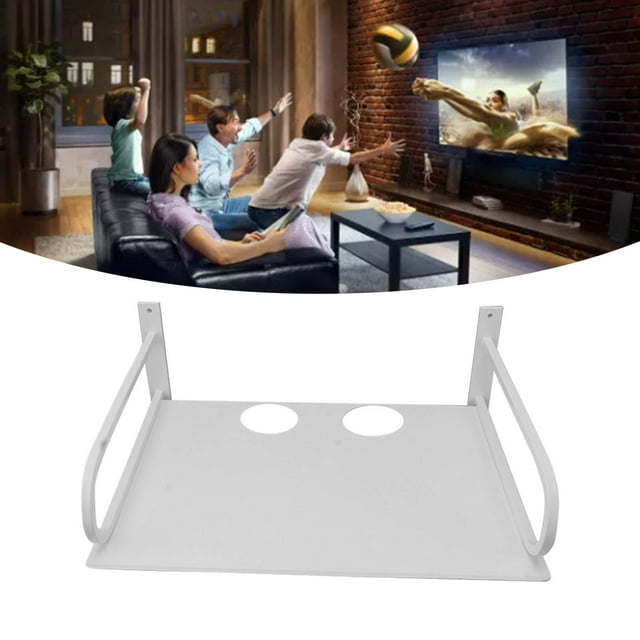Étagère Murale pour Projecteur, Support Flottant pour Routeur, Étagère de Rangement pour Boîtier TV, Lecteur DVD, Boîtier à Câbles, Caméra