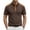 Brown, variant on Mens Henley Shirts Waffle Casual Short Sleeve Shirt Summer Beach Hippie Tshirt Band Collar Shirt for Men