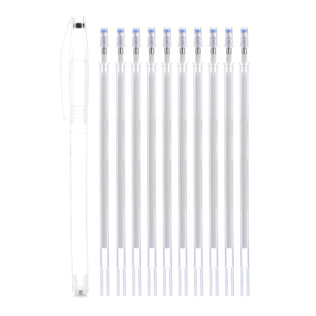 LEEYNEER Sewing Pen Widely Used Bright Color Practical Heat Erasable Fabric Marking Pen with Refills