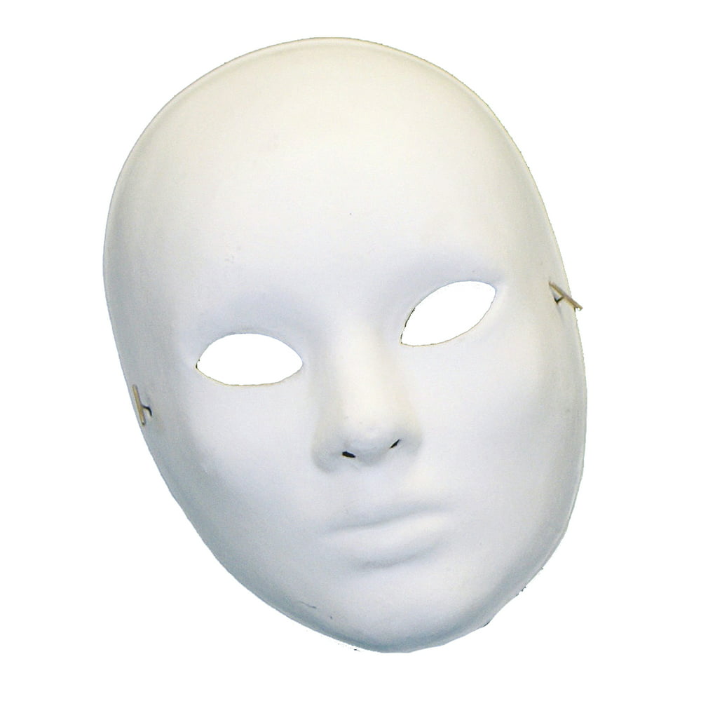 Paper Mache' Unpainted Mardi Gras Blank Face Mask B50508 - Walmart.com ...