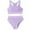 Light Purple, variant on Girls Swimsuits Two Piece Bikini Set Color Block Bathing Suit Girls Summer Clothes Kids Bathing Suits Girls 8-9 Years