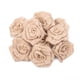 thumbnail image 1 of 6 rosas de arpillera de yute, flores rústicas vintage para decoración de bodas y Navidad (color yute), 1 of 2