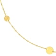 thumbnail image 2 of 14k Yellow Gold Hammered Forzentina and Disc Stations Necklace 36 Inch Pendant Necklace for Women, 2 of 2