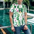 thumbnail image 6 of Lsque Cactus Plants Pattern Mens Polo Golf Shirts Funny Graphics Shorts Sleeve Button Shirts Baseball T-shirt-Large, 6 of 7