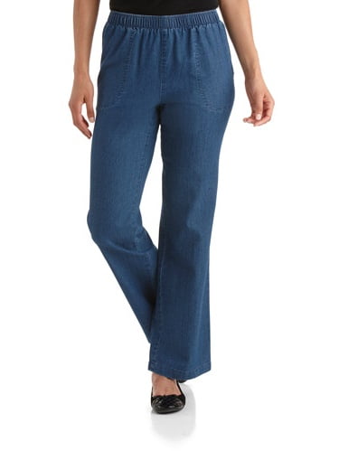 Women's Denim Pull-On Pants - Walmart.com
