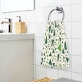 thumbnail image 3 of Yayeee 100% Cotton Hand Towels for Bathroom 16" x 28" Soft Absorbent Kitchen Towel, Green Triangles Pattern, 3 of 7