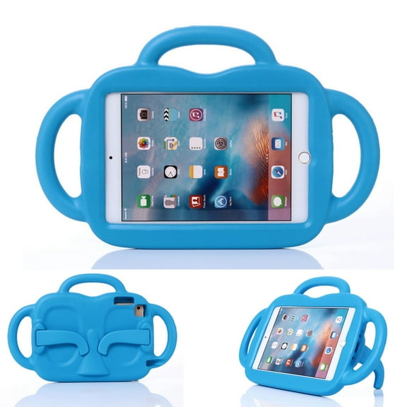 iPad Mini 5 Case, Kids Case for iPad Mini 4/3/2/1 7.9 inch, Dteck Light Weight Kids-Friendly EVA Shockproof Portable Handle Case with Kickstand, Blue