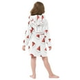 thumbnail image 7 of FORMRS Niños Bathrobe Unisex Hooded Robe Soft Plush Pajamas Sleepwear, Size 4-6T, Cute Santa Hats Pattern, 7 of 7